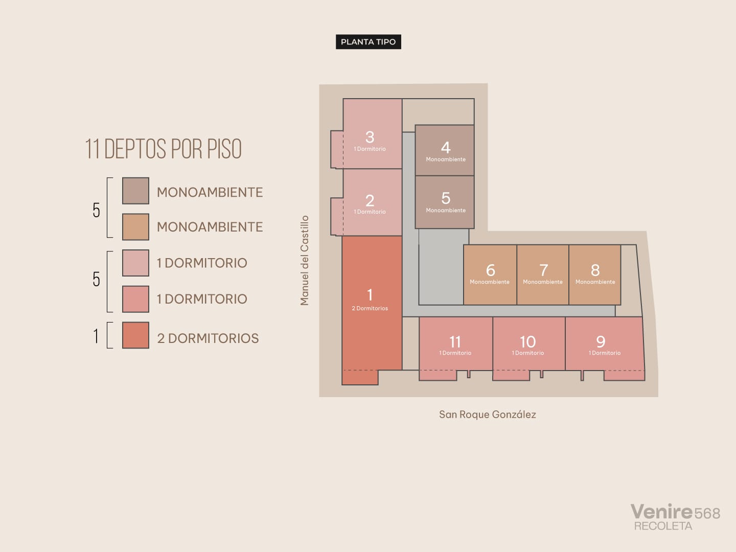 Cette image montre le plan d’un studio de 30,79 m² dans la résidence Venire 568 à Asunción, au Paraguay. La distribution intérieure a été pensée pour optimiser la surface disponible et offrir un logement fonctionnel dans le quartier de Villa Morra.