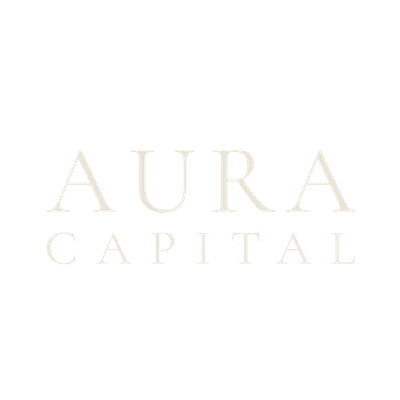 The Aura Capital logo in bold letters.