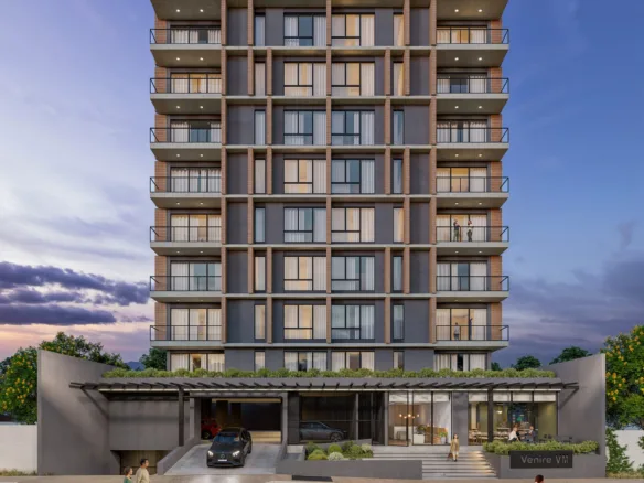 Exterior of the Venire Villa Morra residential complex in Asunción, Paraguay.