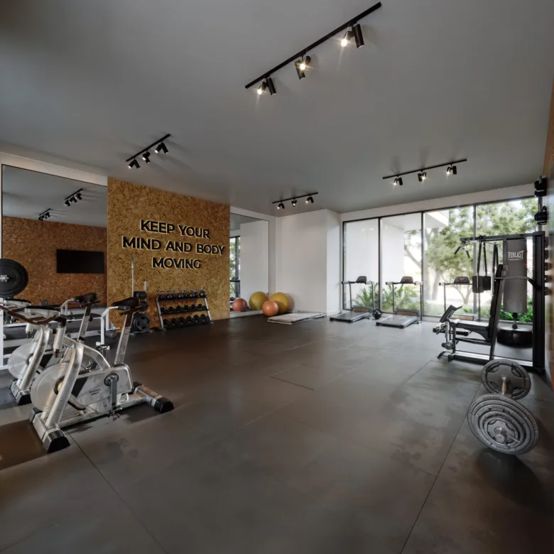 Salle de sport de la résidence Ventura Ykua Sati, à Asunción, Paraguay.