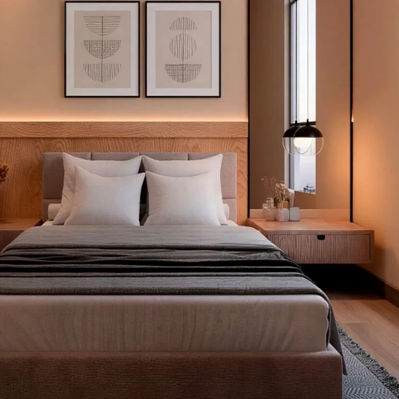 Rendu d’Invicta Villa Morra à Asunción, Paraguay : chambre d’un appartement 1 chambre.