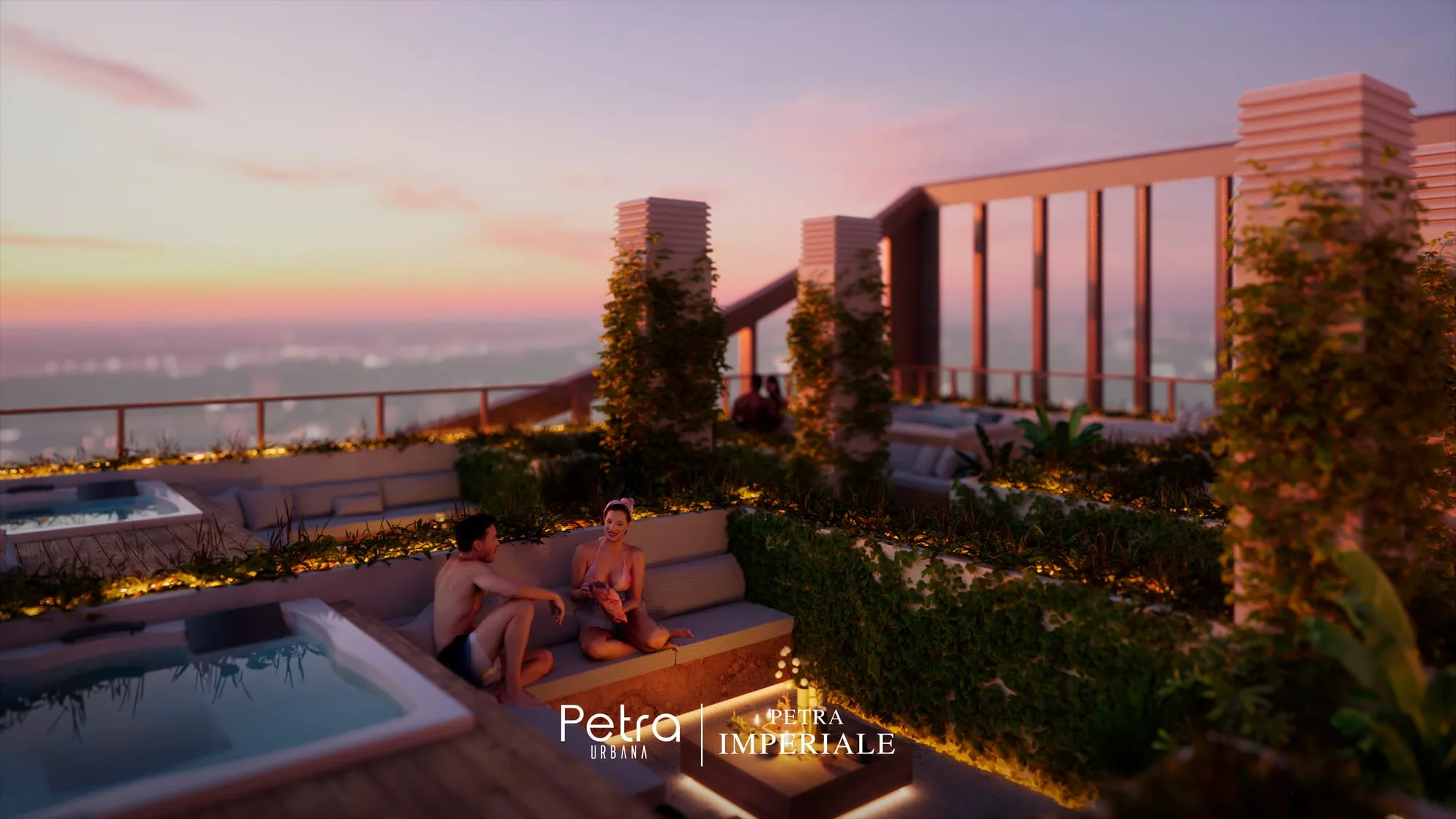 Rendu de Petra Imperiale à Asunción, Paraguay : sky lounge.