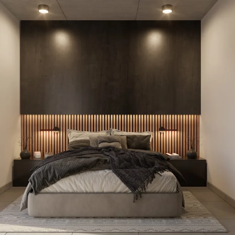 Chambre principale d’un appartement d’Urban Cumbres, à Luque, Paraguay.