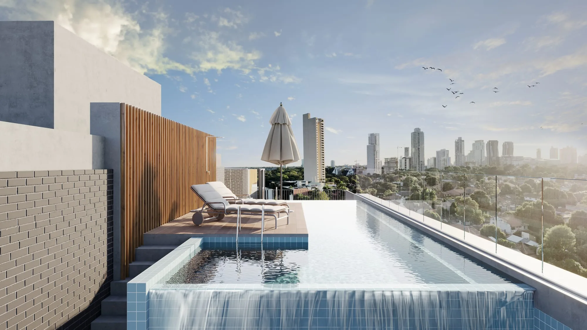 Piscine de la résidence Urban Santa Teresa, à Asunción, Paraguay.