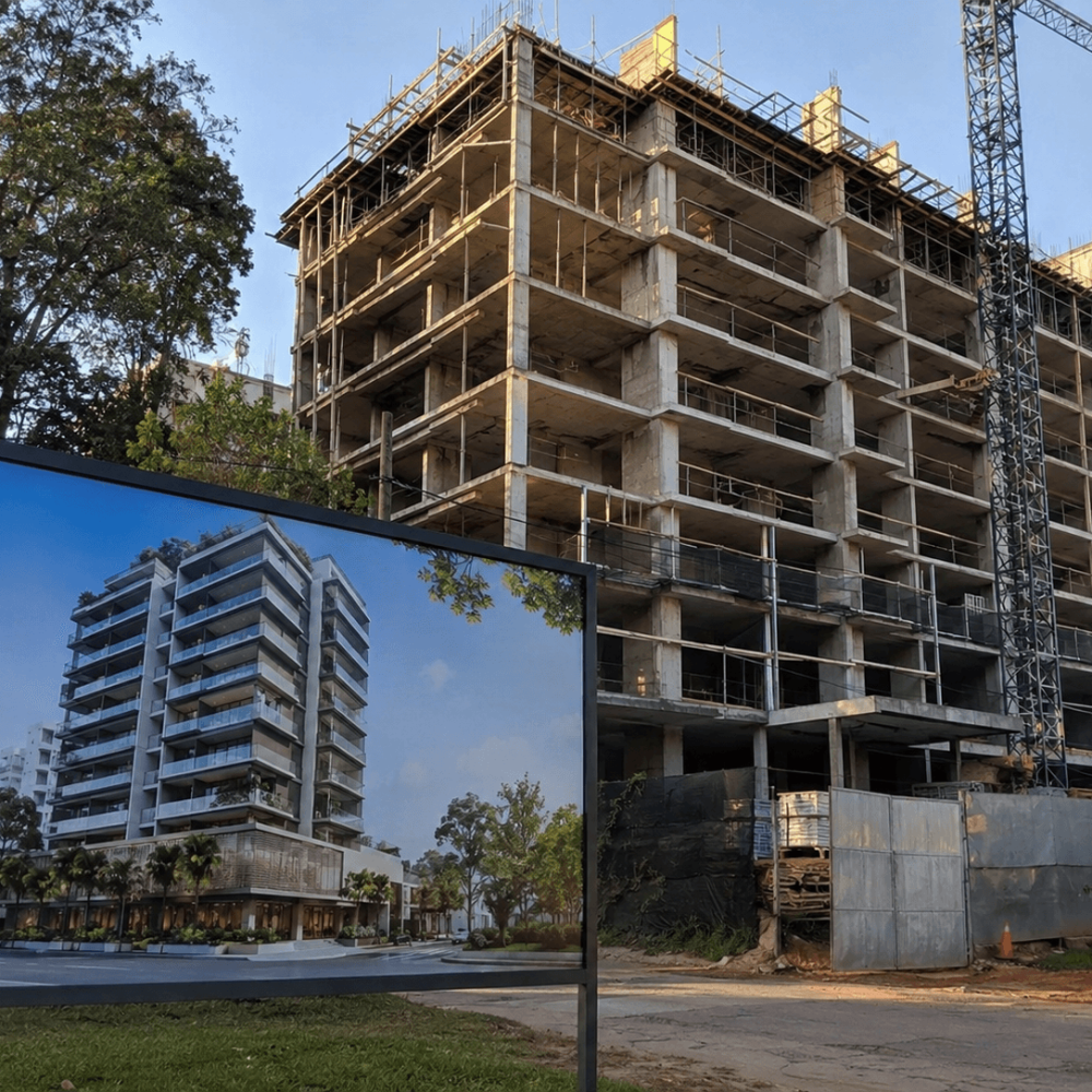 Immeuble en construction représentant un achat immobilier sur plan au Paraguay