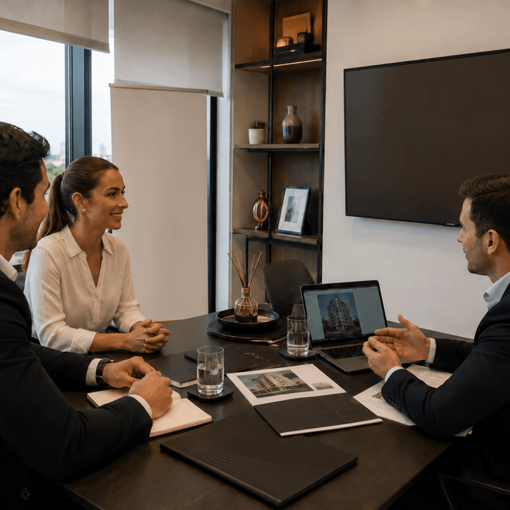 Rendez-vous client avec des conseillers immobiliers au Paraguay